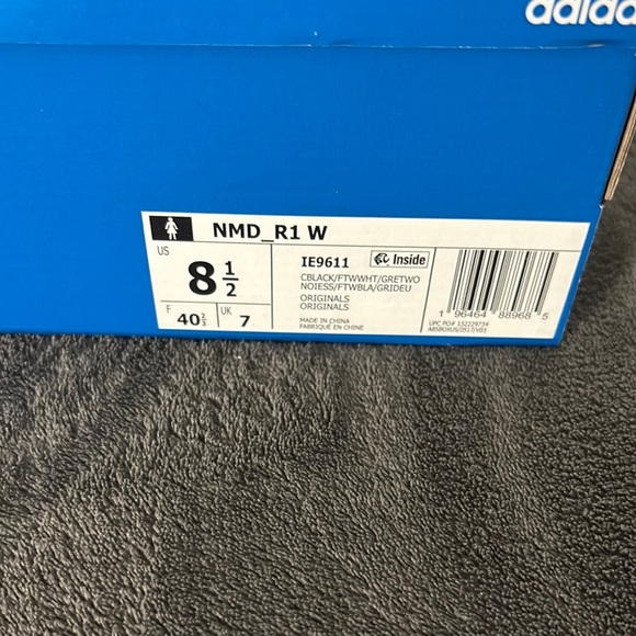 Adidas NMD‎ R1 Black White Zebra Print Stripes Sneakers Mens Running Shoes - Picture 4 of 5